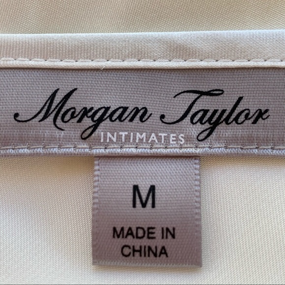 Morgan Taylor White & Blue Lace Sleepwear Slip | M - Picture 2 of 8